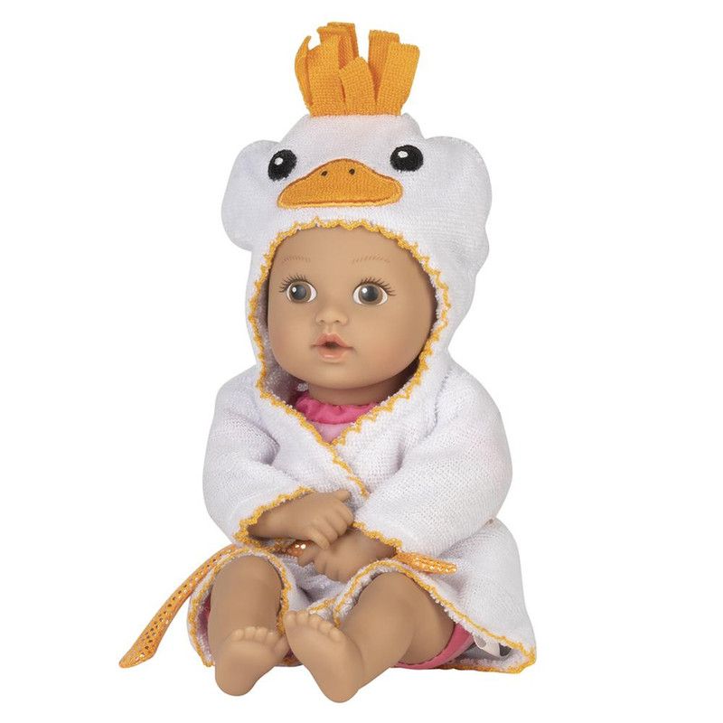 Adora Baby Bath Toy Ducky, 8.5 inch Bath Time Baby Tot Doll with QuickDri Body