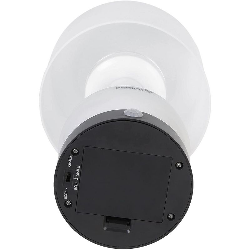 Ivation 6-LED Motion Sensing Small Table Lamp, Multi Zone Light: Body Only, Shade Only, or Both Body & Shade, Continuously White Light