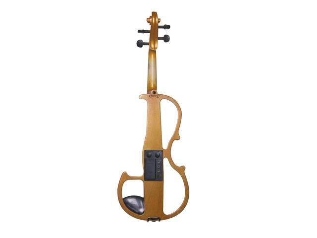 L1/2CEVN-L2Y Size 1/2 LEFT HANDED Electric Silent Solidwood Violin w/ Ebony Fittings in Metallic Maple