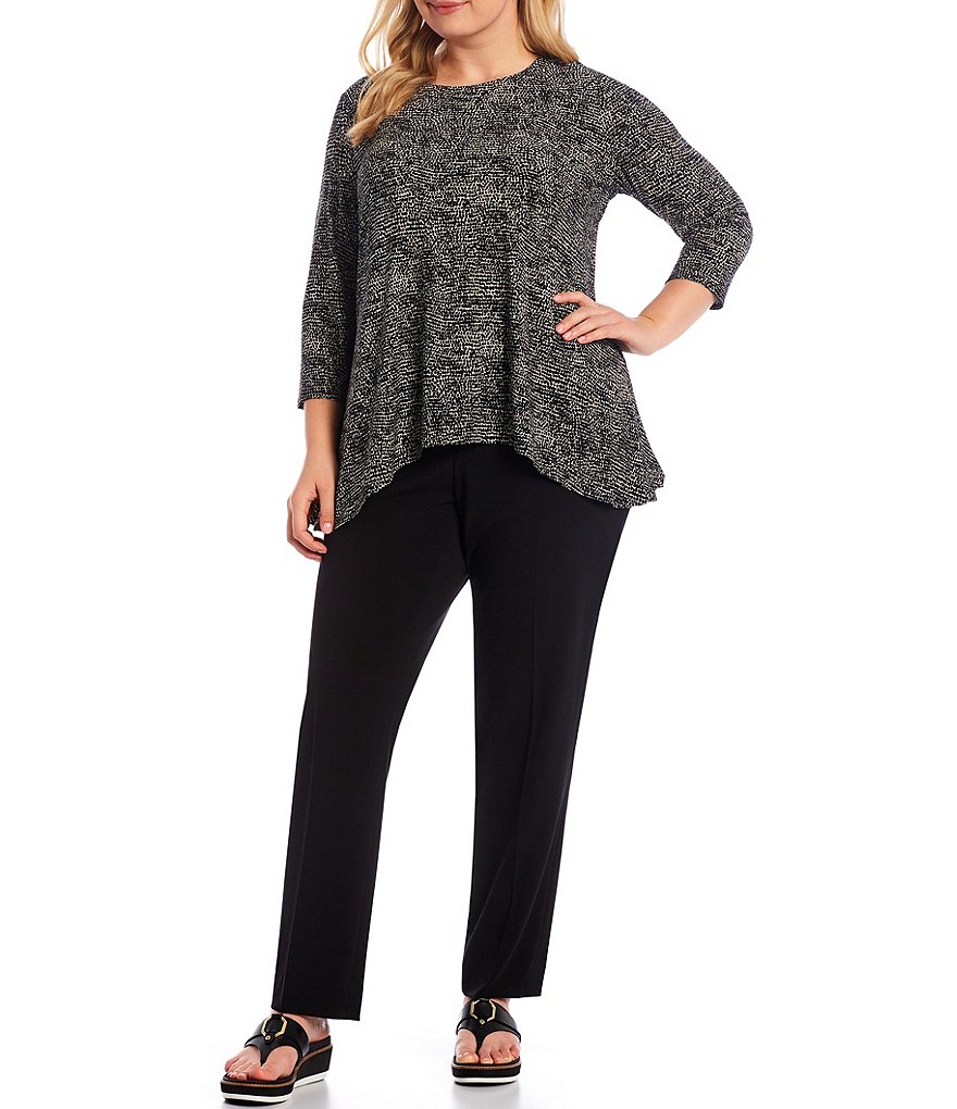 Bryn Walker Plus Size Pira Ponti Sleeveless Jewel Neck Oversized Tank