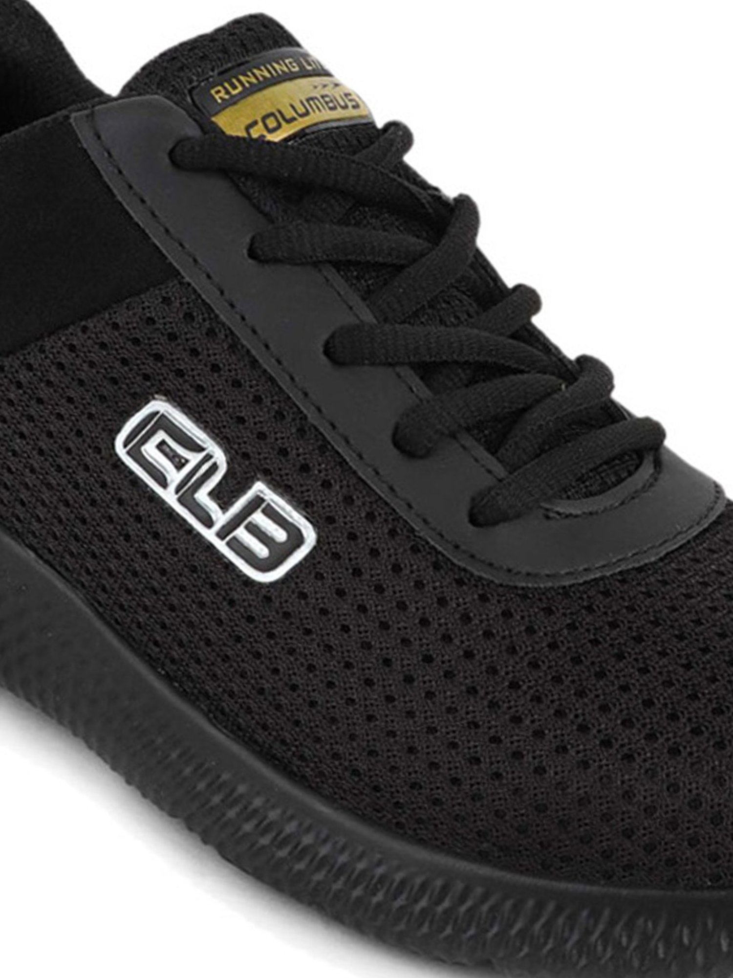Columbus Men's Black Running Shoes