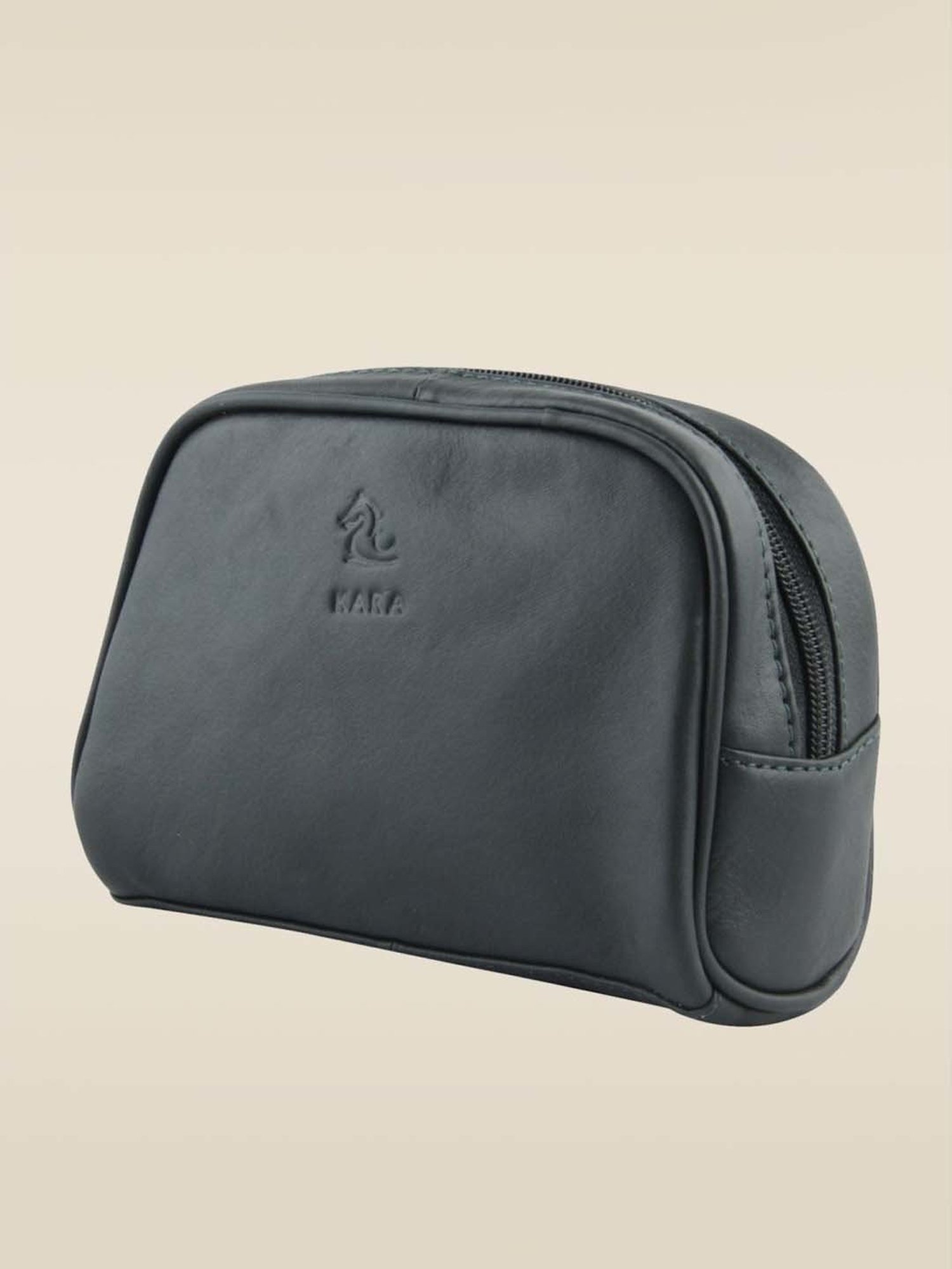 Kara Dark Green Unisex Leather Pouch