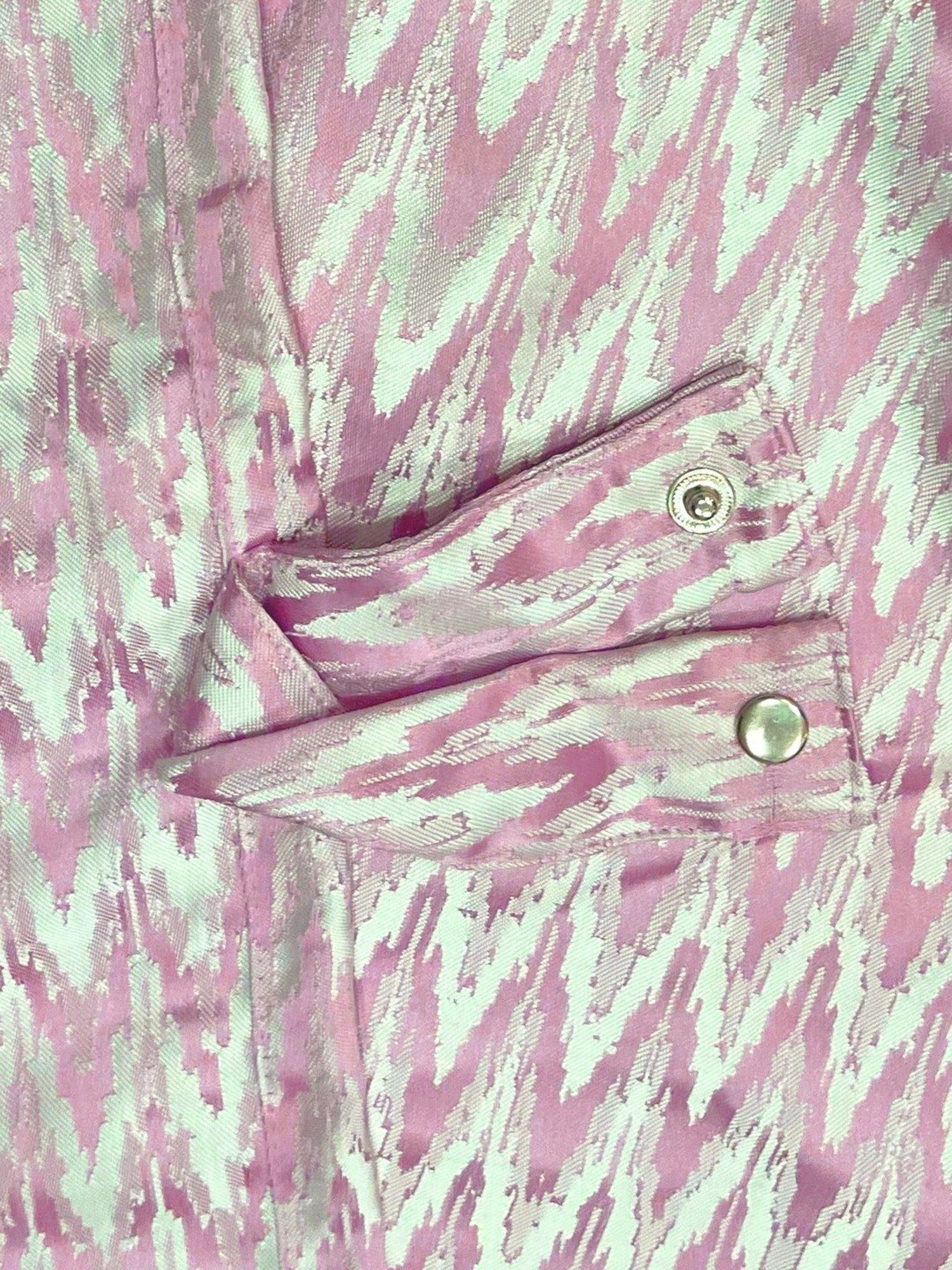 Swayam Cream & Blue Printed Faux Silk Door Curtains - Set of 2