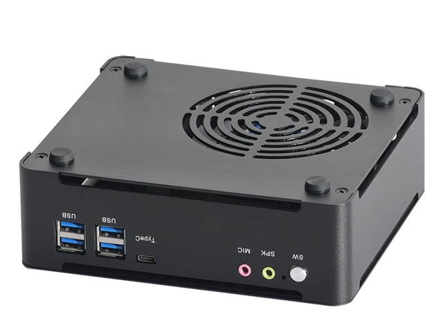 HUNSN 4K Mini PC, Intel Quad Core I5 8300H, Desktop Computer, Server, Windows 10 Pro/Linux Ubuntu, BM21b, AC WiFi2.4+5Ghz/BT/DP/HDMI/6USB3.0/Type-C/LAN/Smart Silent Fan, (8G RAM/128G SSD)