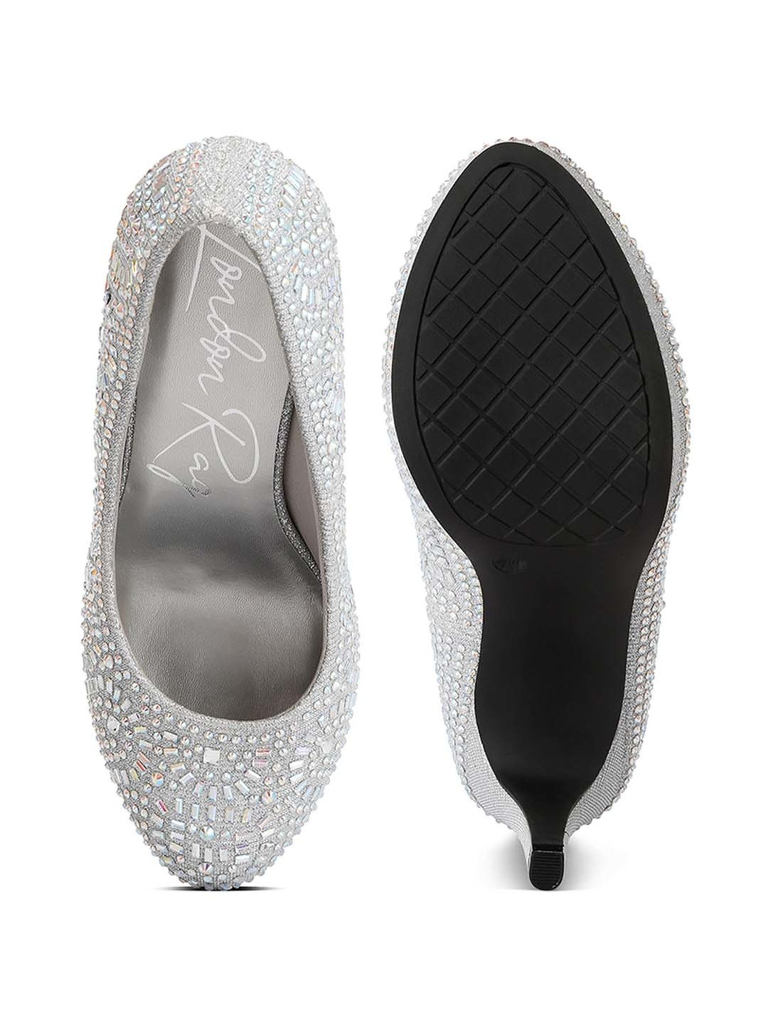 London Rag Women's Silver Stiletto Pumps