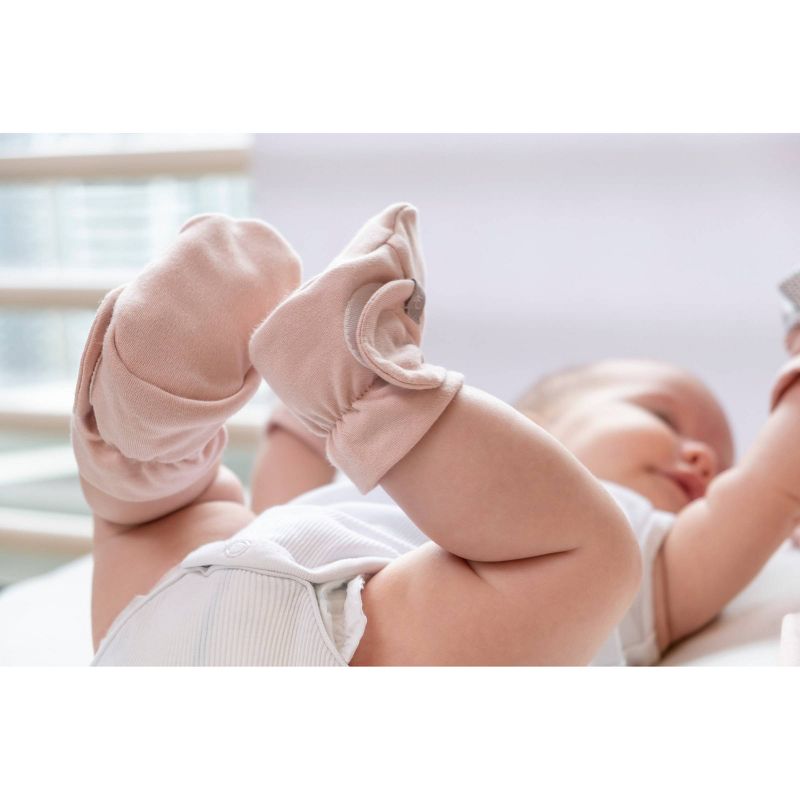 Goumi Baby Girls' 2pk Organic Cotton Abstract Floral Boots - Pink 0-3M