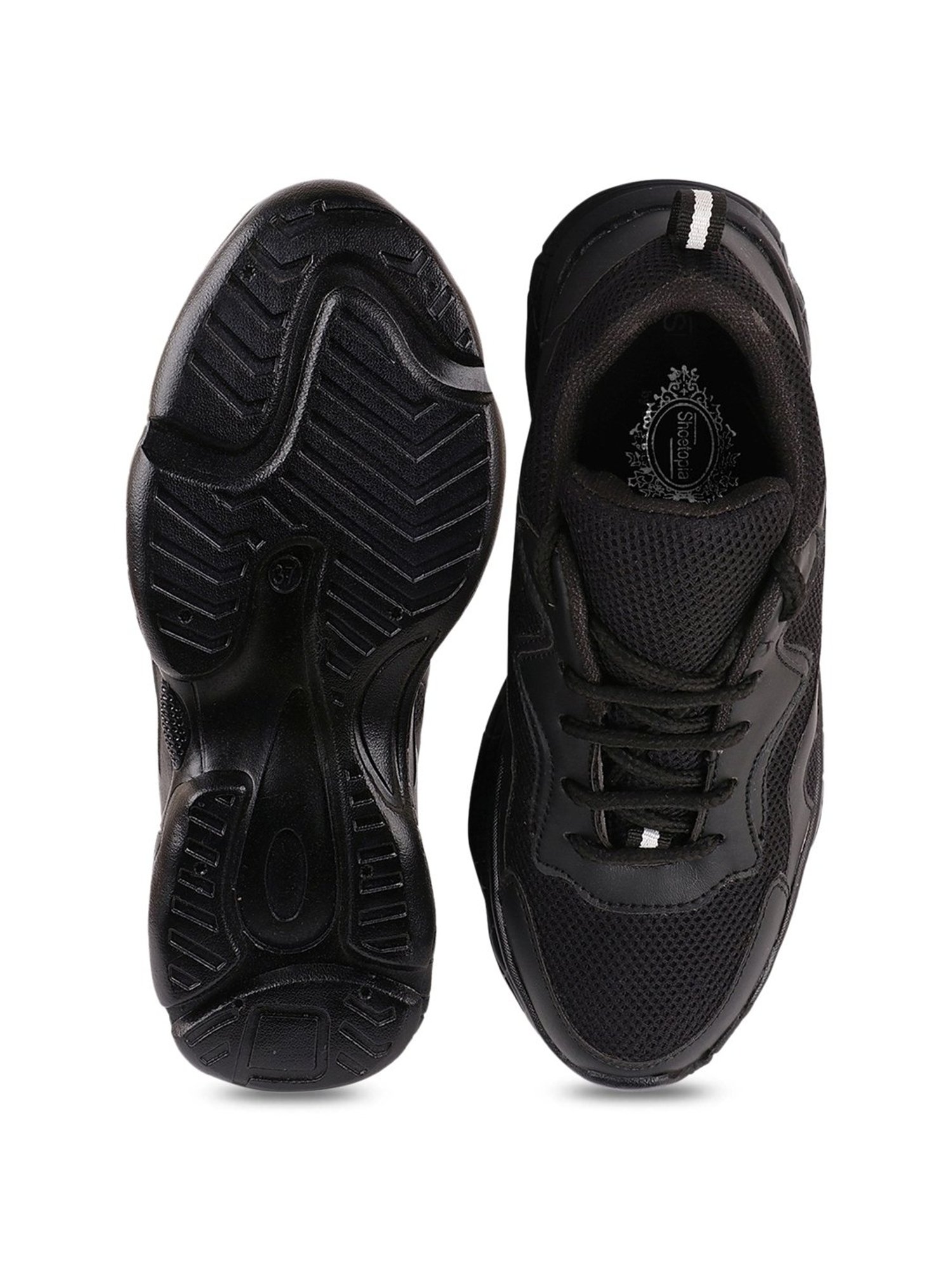 Shoetopia Women's Black Sneakers