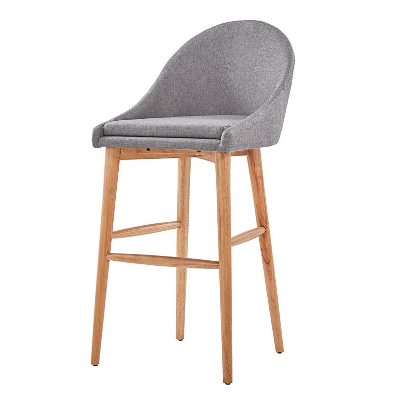 Set of 2 29.25" Conrad Natural Danish Modern Barstools Smoke - Inspire Q