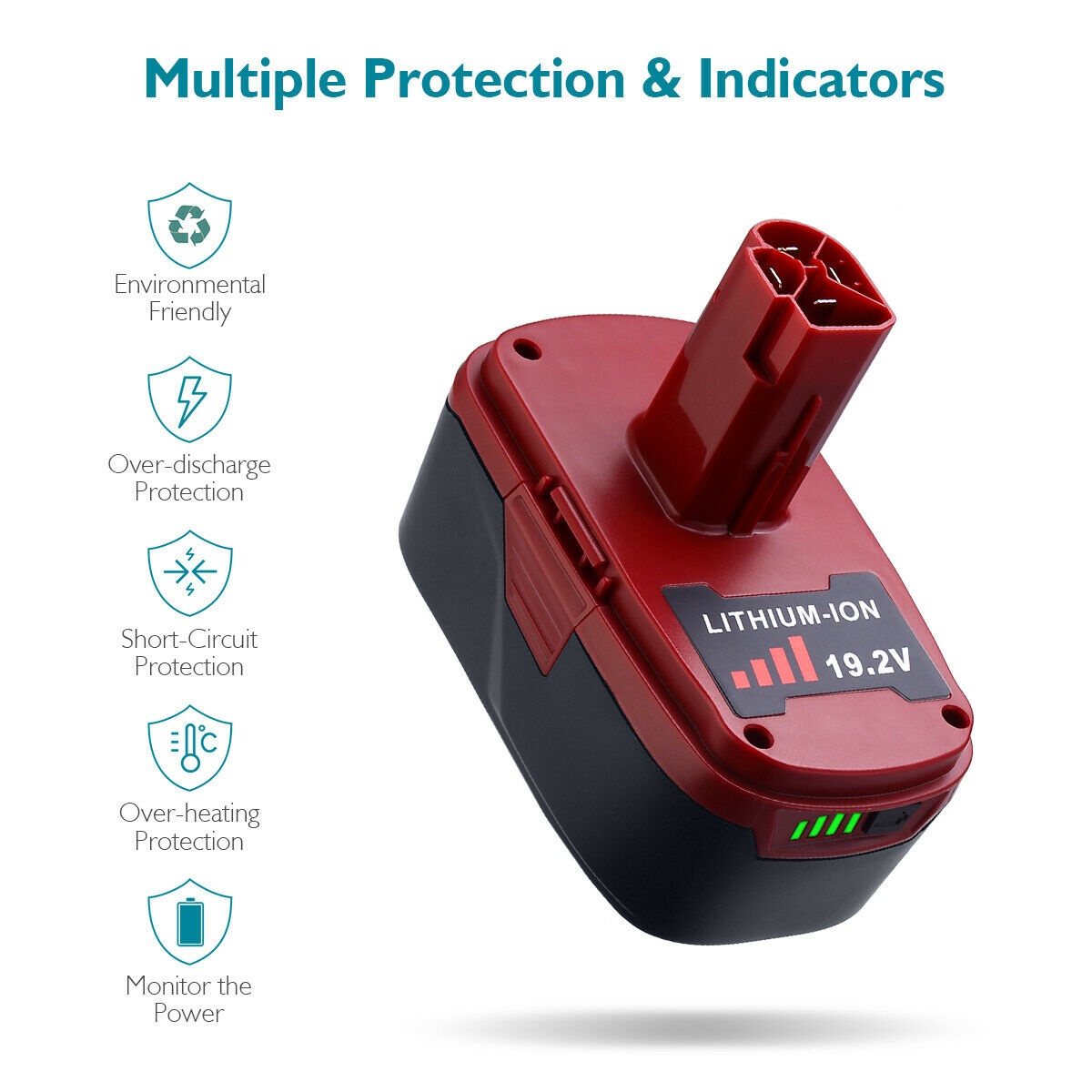 6.0Ah For Craftsman 19.2V Li-ion Battery C3 11375 11376 130279005 PP2030 PP2020