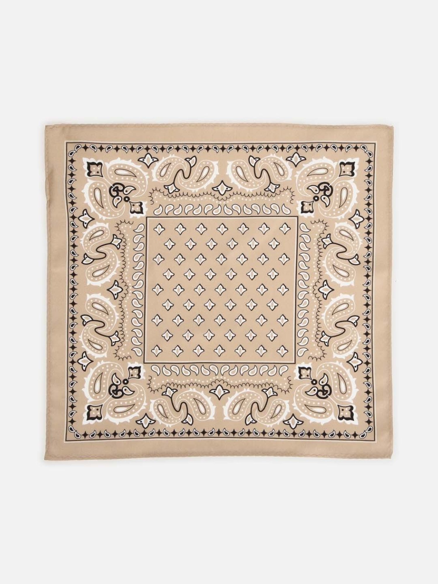 Van Heusen Beige Printed Pocket Square