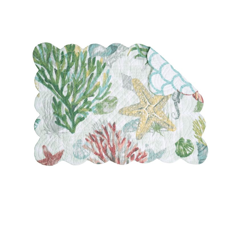 10 Pieces 14.4" Gold Leaf-Shaped Vinyl Placemats, Washable Table Mats Set for Party Decorations and Catering Events