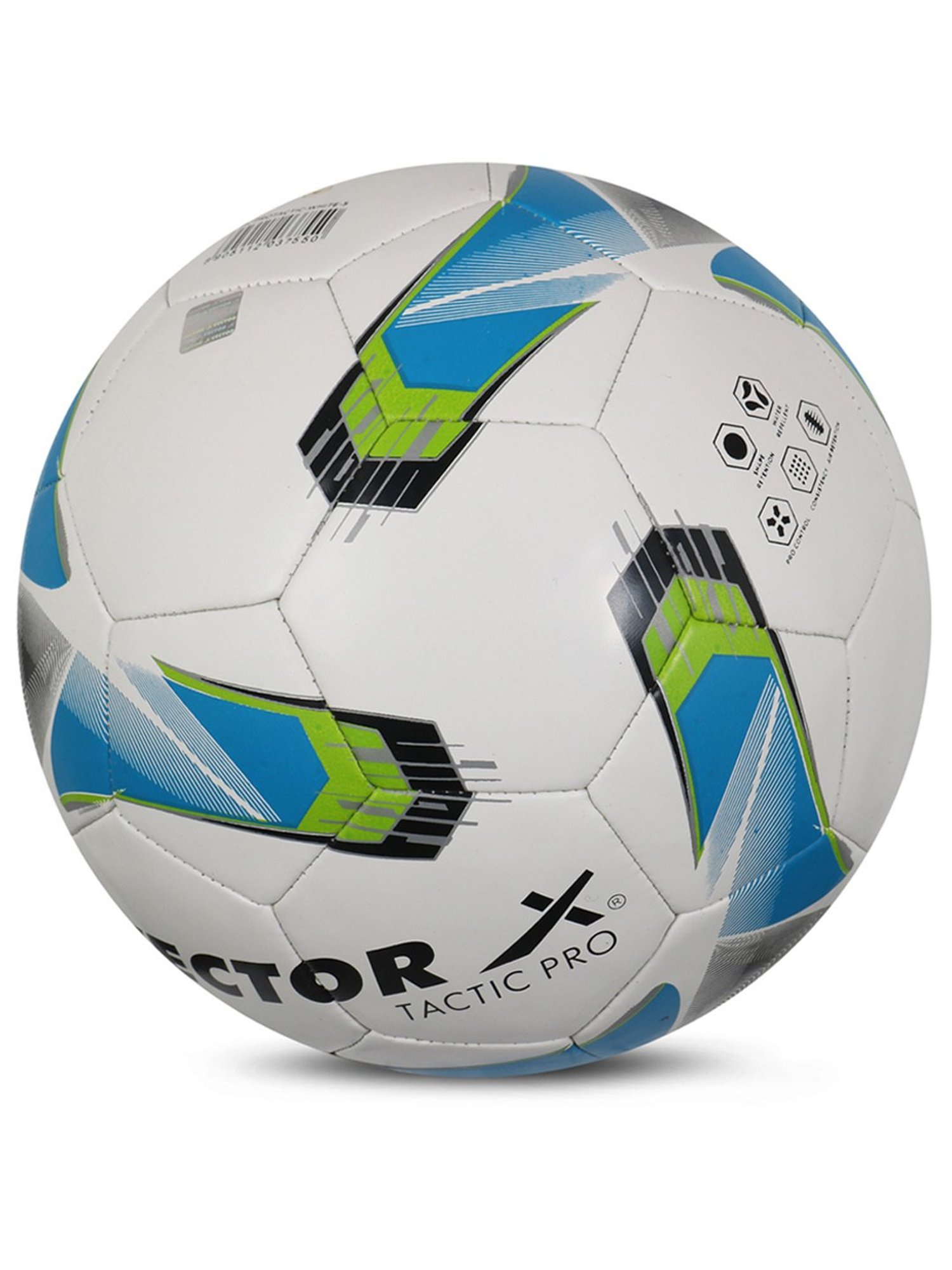 Vector X Tactic Pro Polyester Winding Football for Hard Ground (White) Size - 5