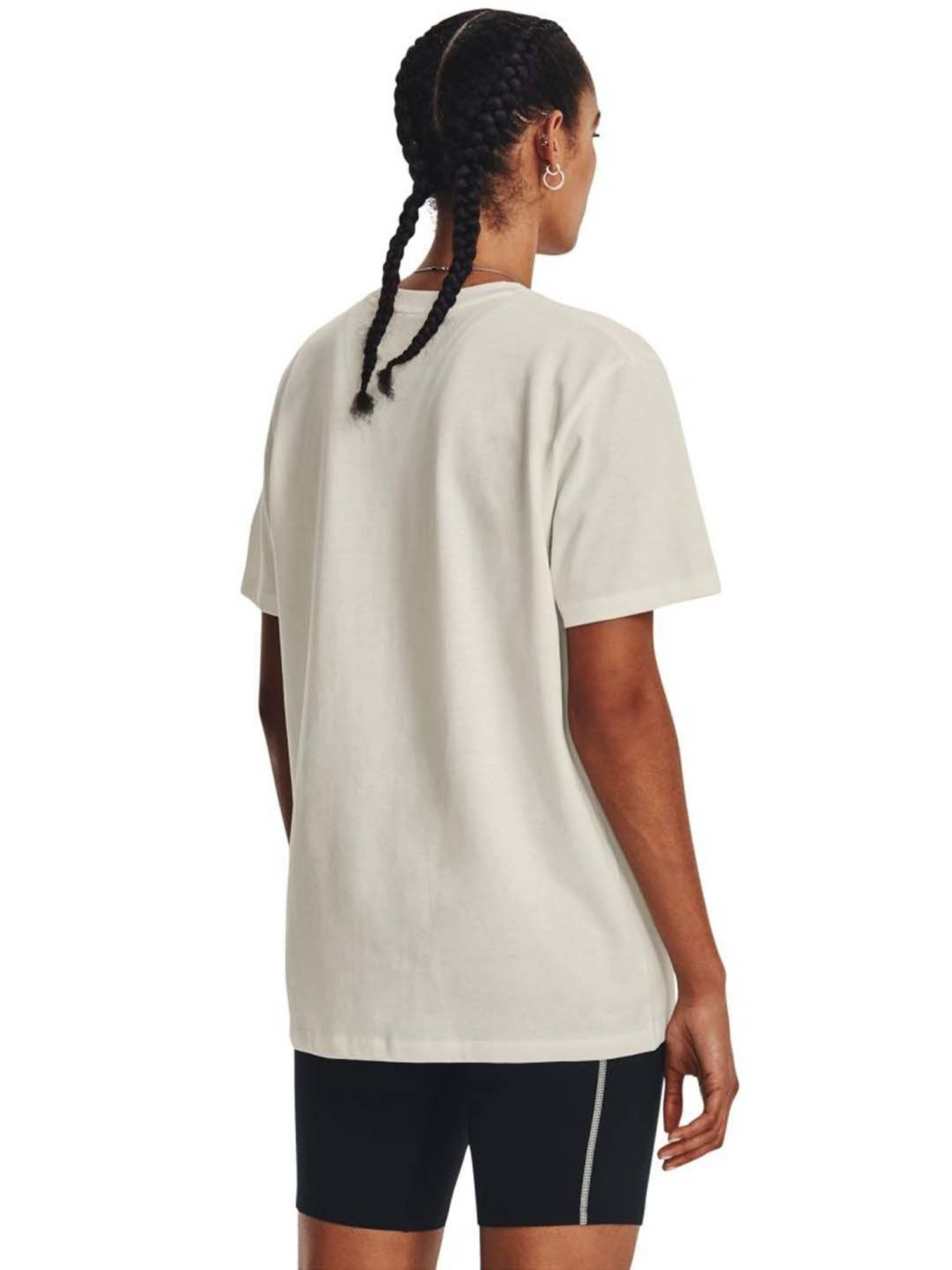 UNDER ARMOUR White Cotton Printed Sports T-Shirt