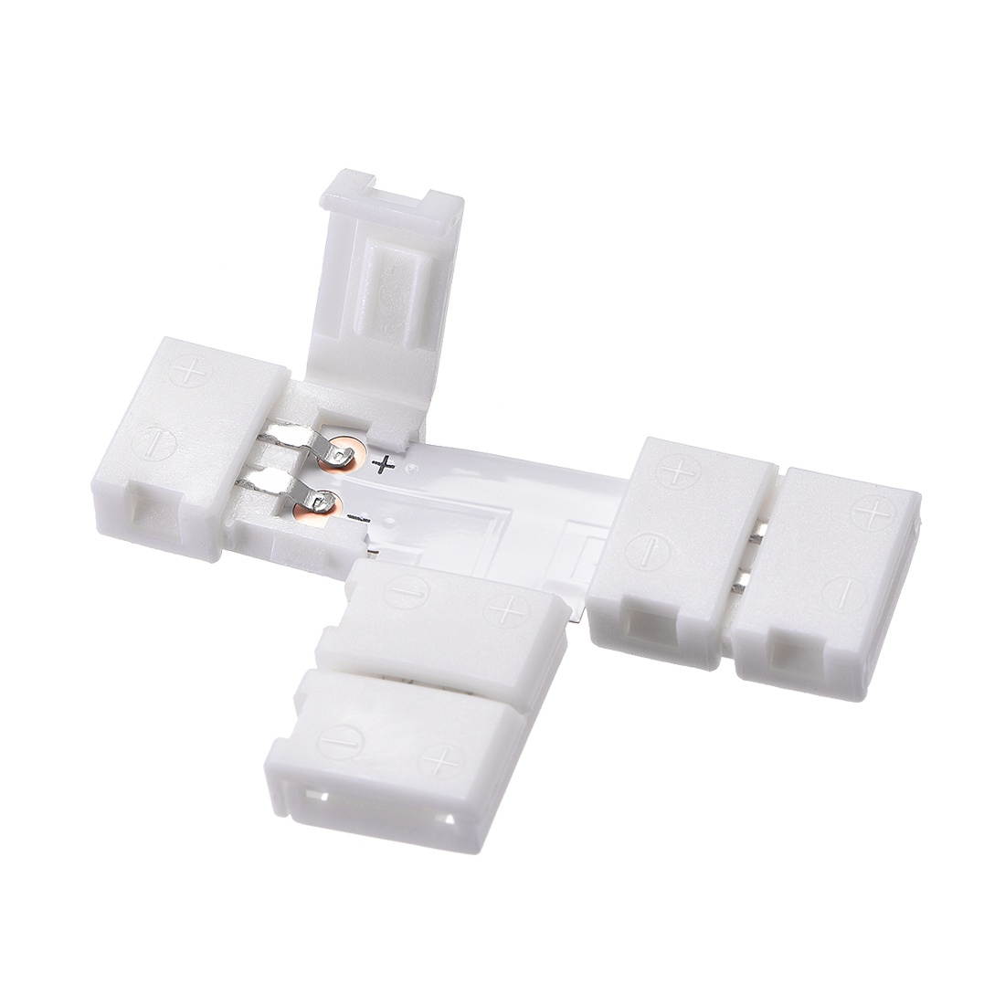 8mm 2P T-shape LED Strip Connector for Single Color 3528 2 Conductor LED Strip Lights 20Pcs