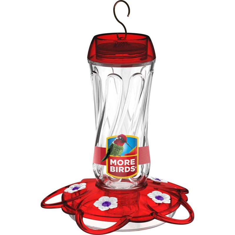 Droll Yankees More Birds Orion Hummingbird Feeder - Red/White