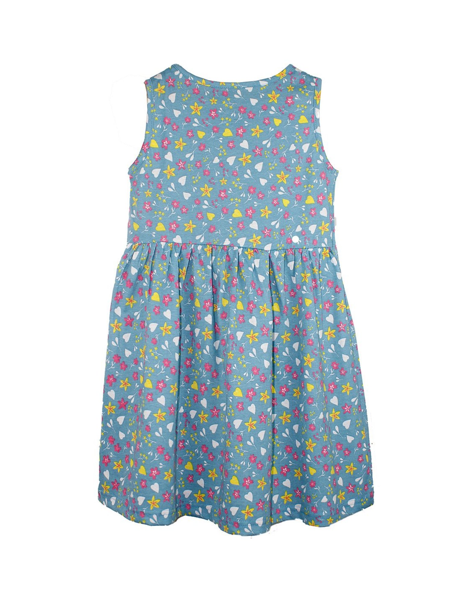 Kiddopanti Kids Grey Floral Print Dress