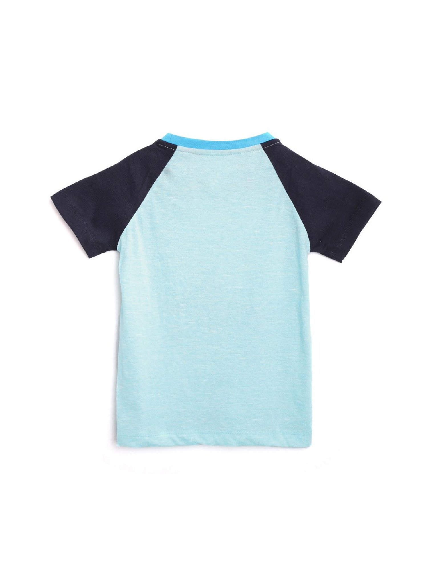 Lazy Shark Kids Navy & Blue Printed  T-Shirt with  Shorts