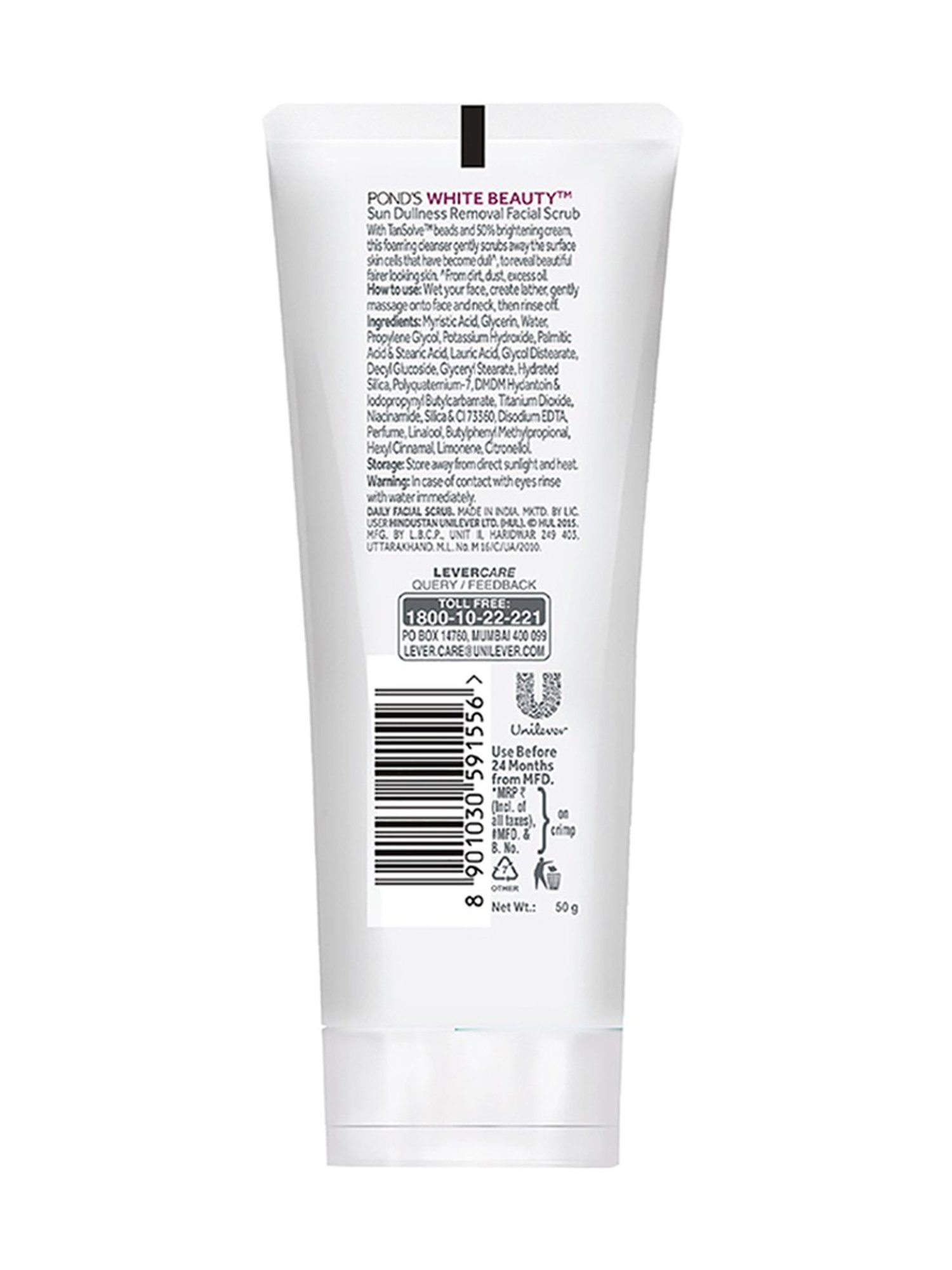 Pond's White Beauty Sun Dullness Removal Daily Facial Scrub - 50 gm