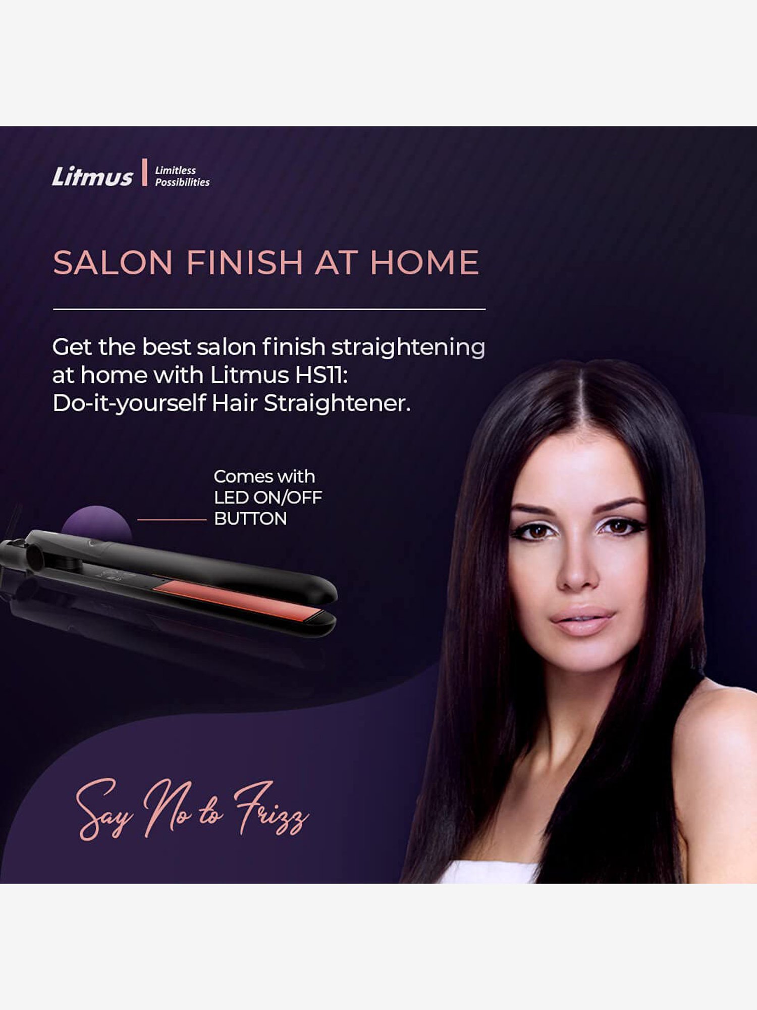 Litmus Do-it-Yourself HS11 Hair Straightener (Black/Gold)