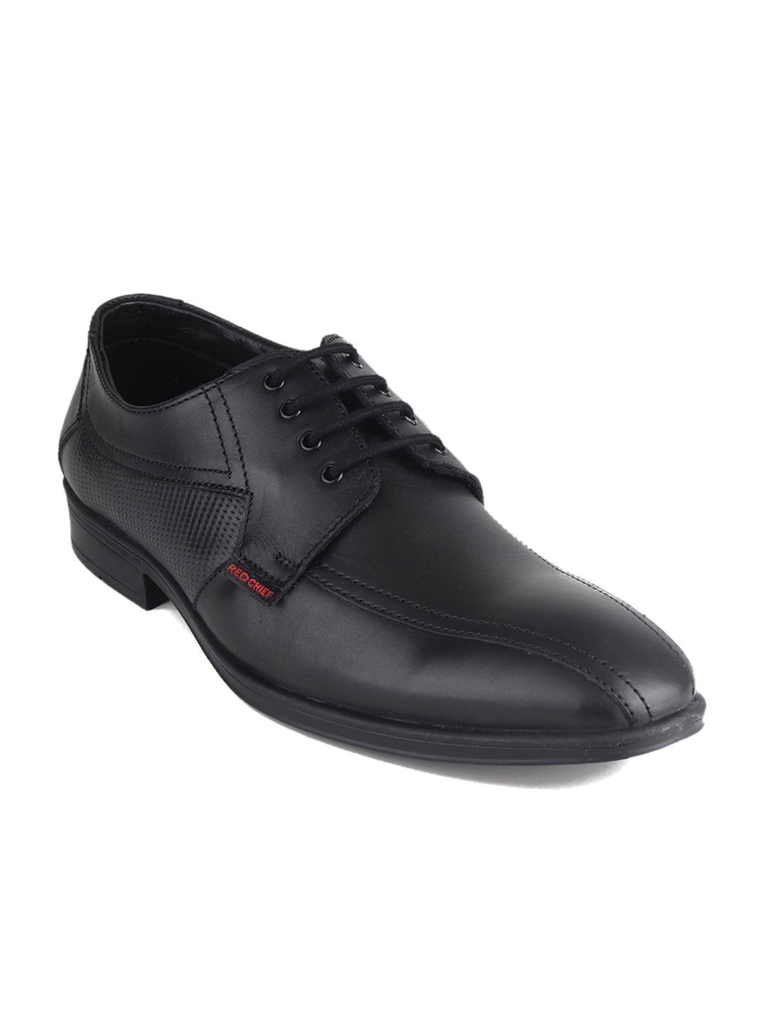 Red Chief Men's Black Derby Shoes