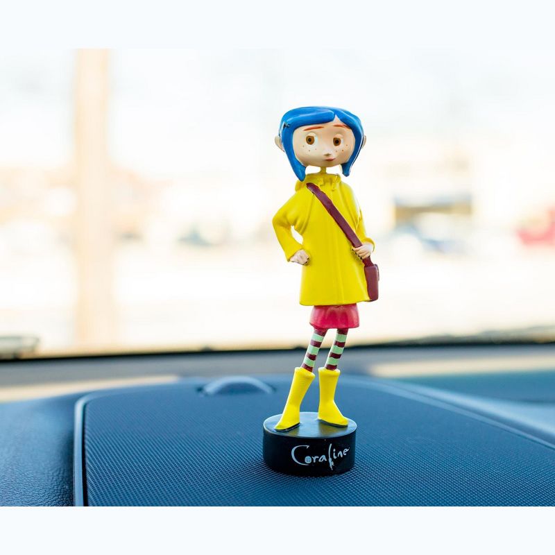 Surreal Entertainment Coraline in Rain Coat PVC Bobble Figure | 5 Inches Tall