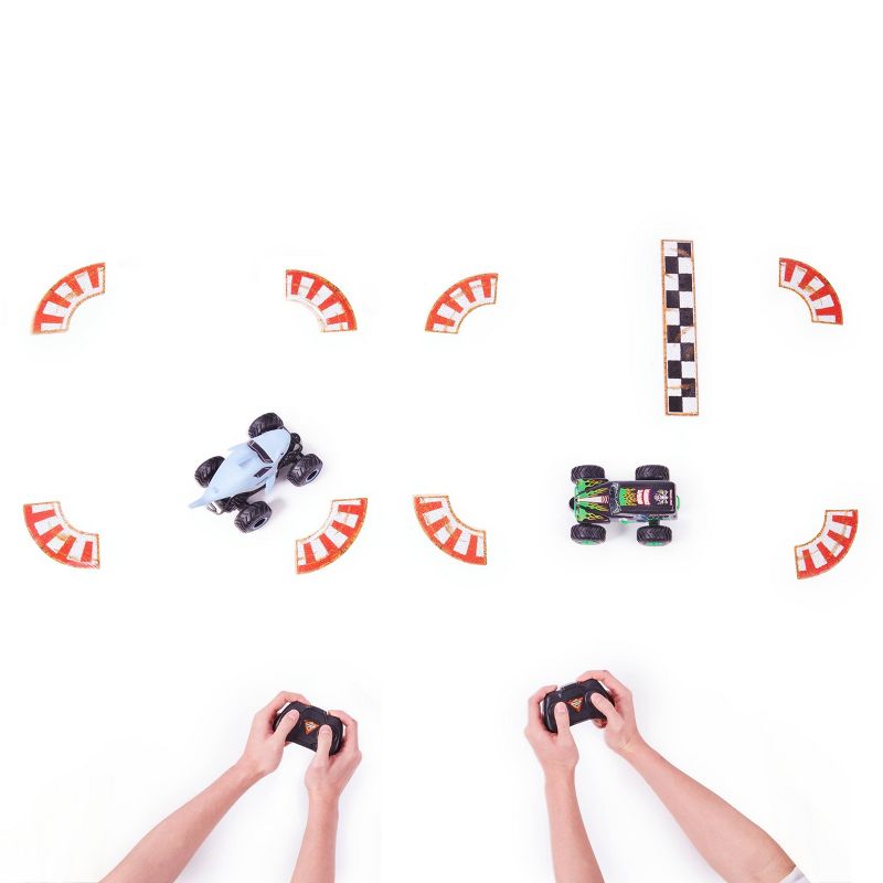 Monster Jam Official Grave Digger vs Megalodon Racing Rivals Remote Control Monster Trucks - 1:24 scale - 2 pk