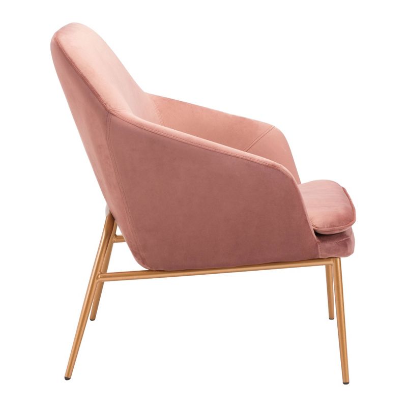 Luxe Modern Velvet Armchair Pink - ZM Home
