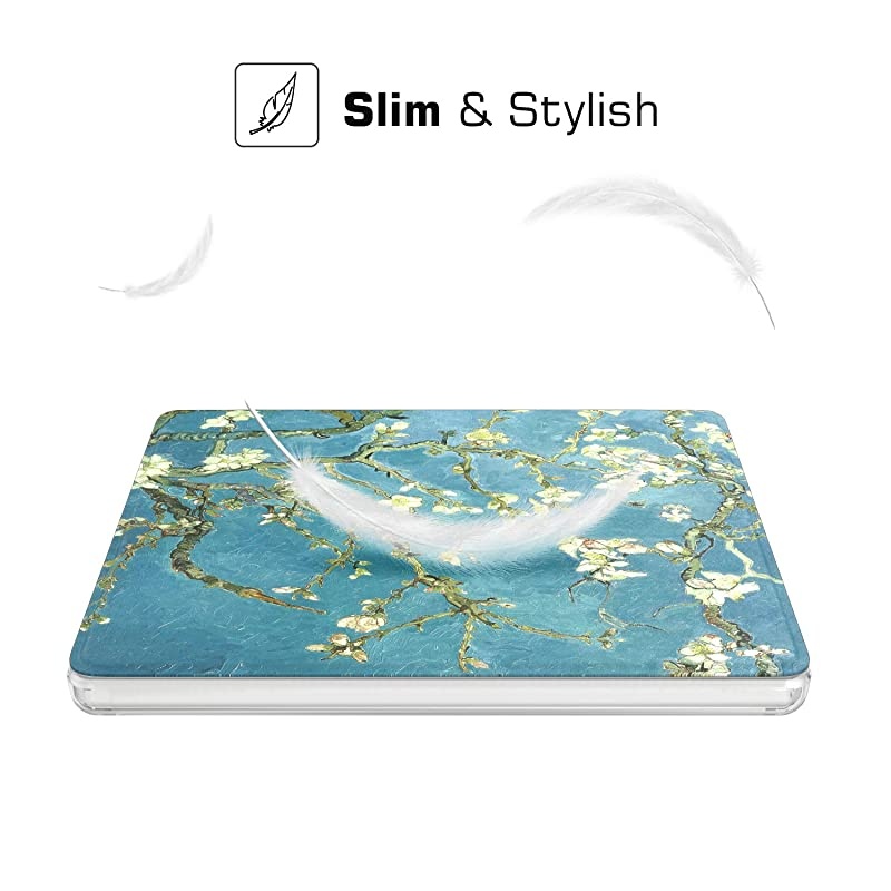 Case Fits AllNew Kindle Oasis 9th and 10th Generation ONLY 2017 and 2019 Release Slim Lightweight Cover with Translucent Frosted Back Protector Almond Blossom