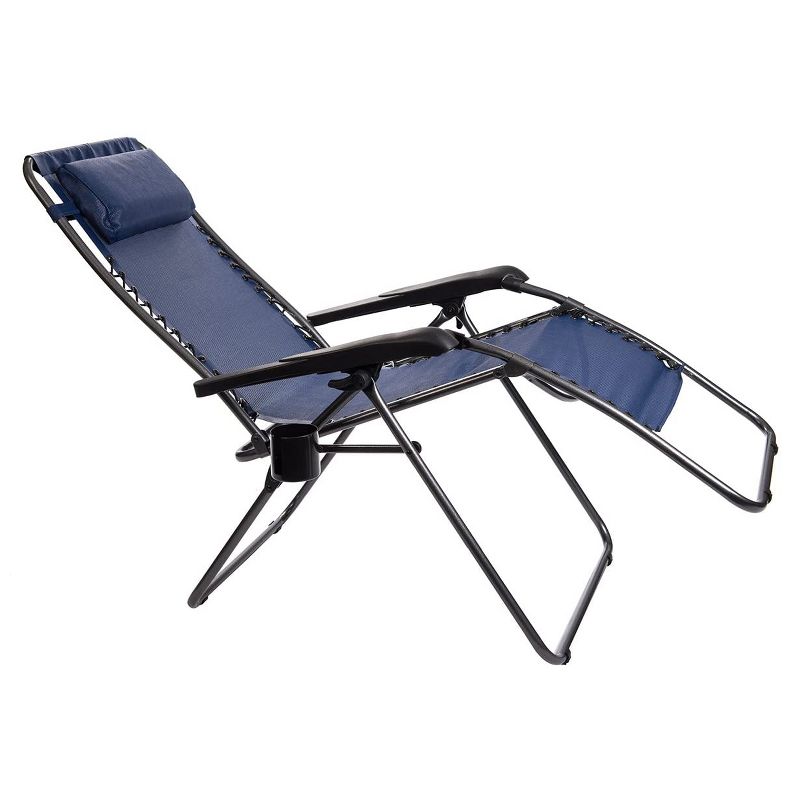 Mac Sports Beach Day Foldable Chaise Lounge Chair & Integrated Pull Cart Combo