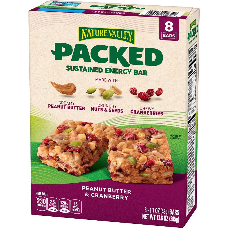 Nature Valley Packed Peanut Butter & Cranberry Bars - 8ct/13.6oz