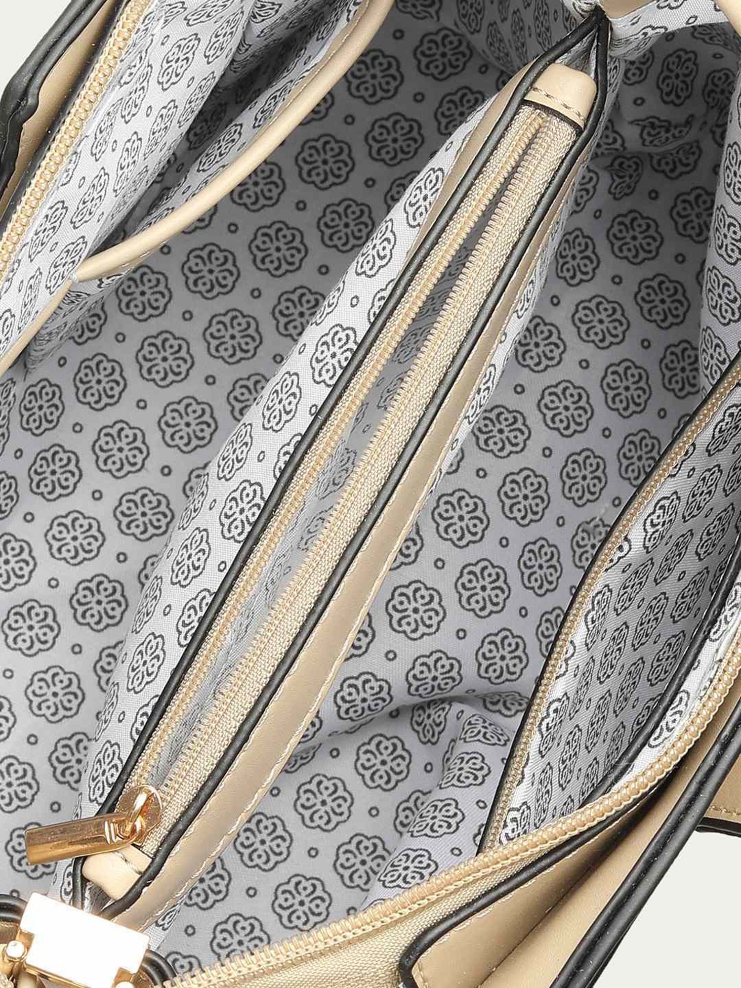 Code by Lifestyle Beige Solid Handbag