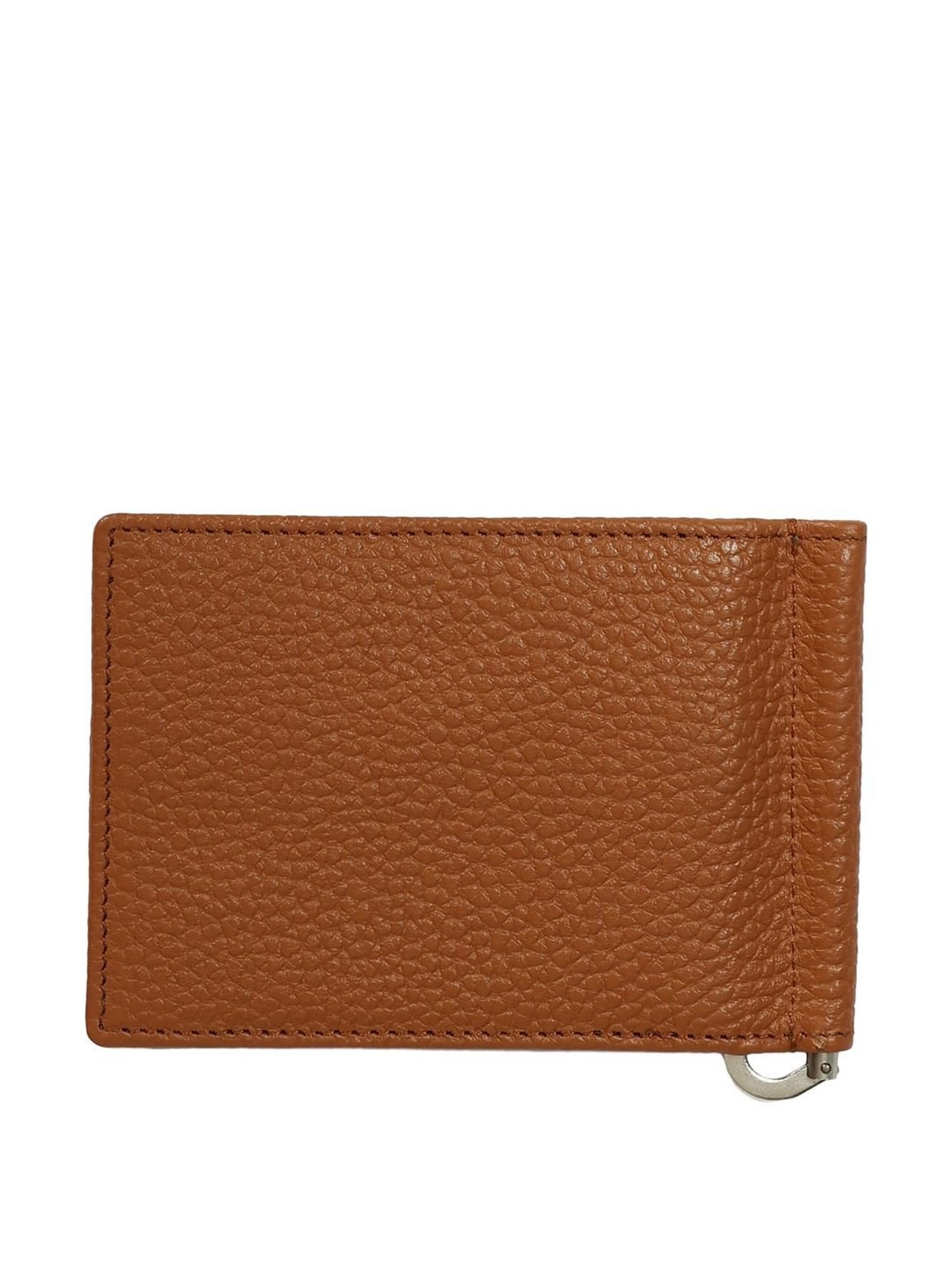 Carlton London Tan Casual Leather Money Clip For Men