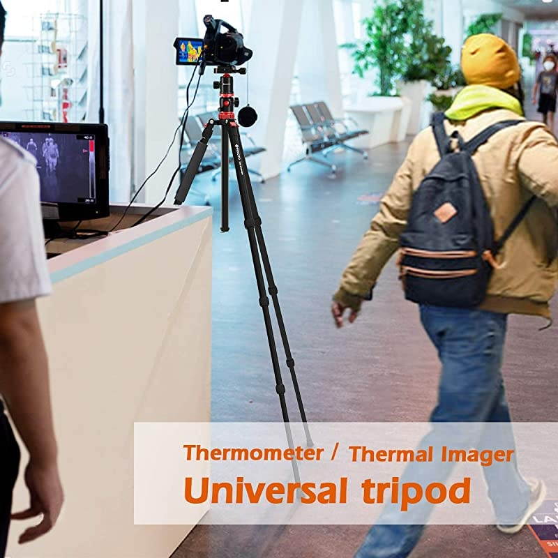 Camera Tripod Tripod for Canon Nikon Sony DSLR Camera 75 inches Aluminum Alloy Tripod with 360 Degree Ball Head and Rotatable Center Column Professional Horizontal Tripod for Travel Work