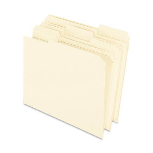 Pendaflex Reinforced Top Tab File Folders, 11 point Kraft, 1/3 Cut, Letter, 100/Box