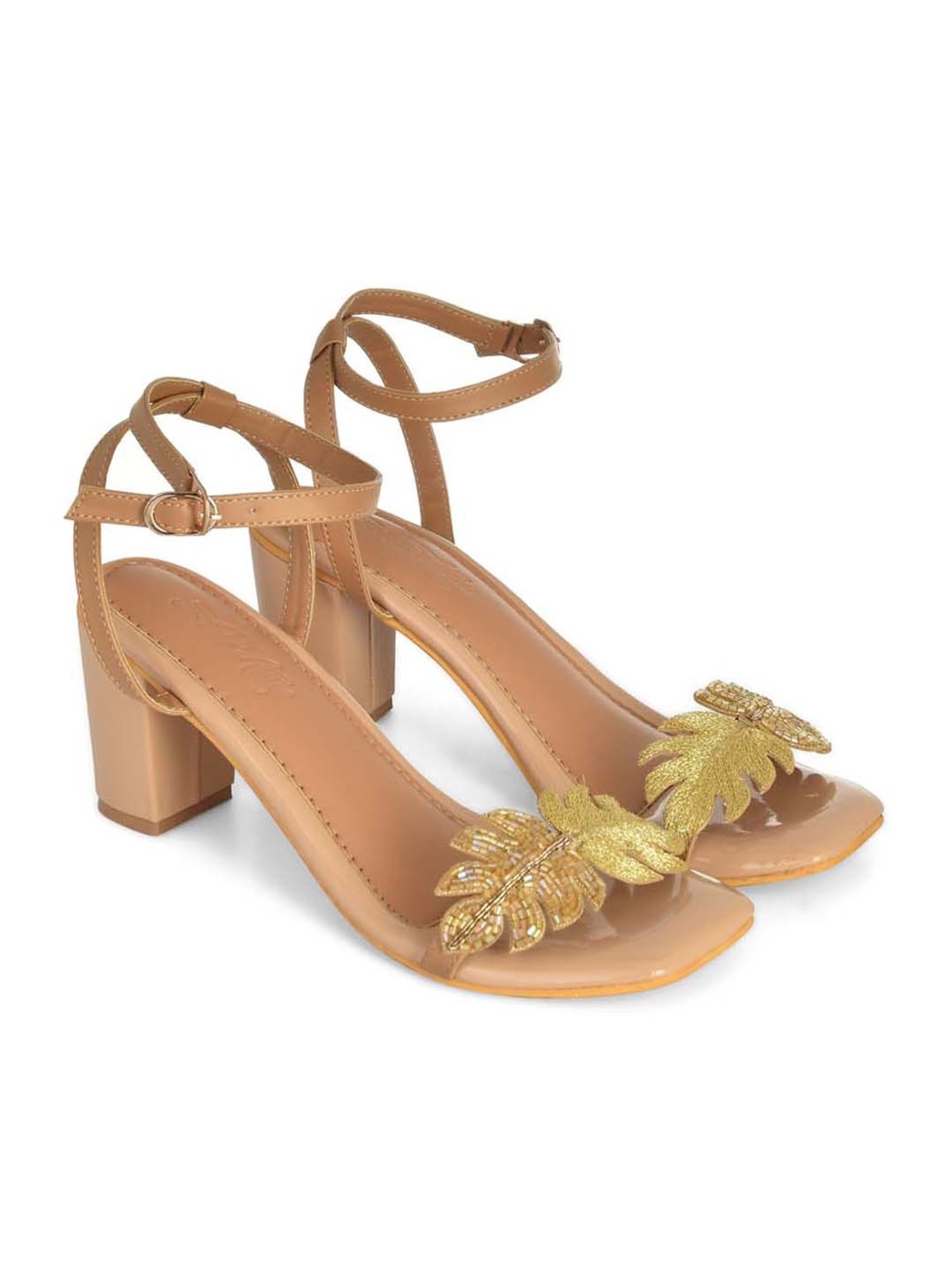 Sole House Women's Nude Ankle Strap Sandals