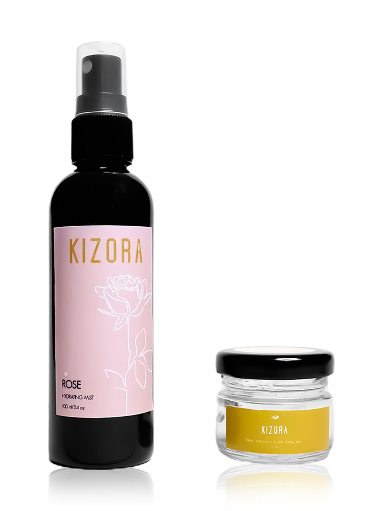 Kizora Pure Organic Aloe Vera Gel & Eucalyptus Soothing Mist Combo Gift Pack