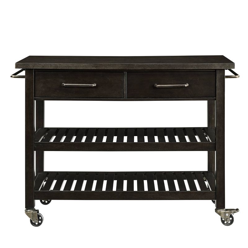 Havelock Rolling Kitchen Island Dark Tobacco - Holly & Martin