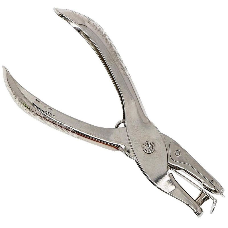 Juvale 4-Pack Handheld Single Metal Hole Puncher for Paper, 5.1 x 2.28 x 0.39 in