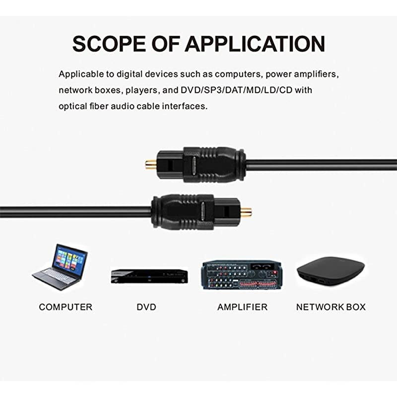 Digital Optical SPDIF Audio Cable Optical Audio Cable 10ft