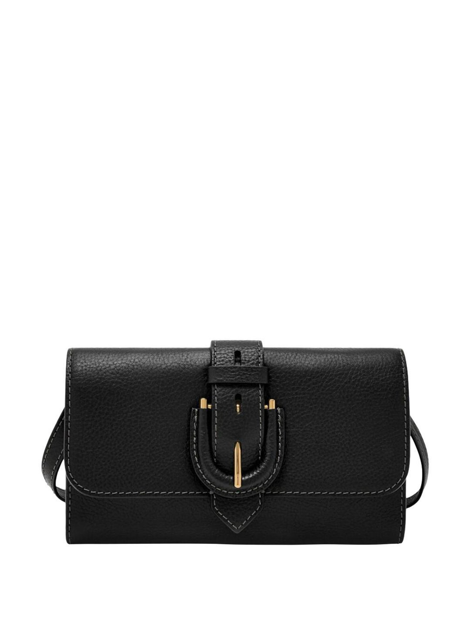 Fossil Black Solid Sling Handbag