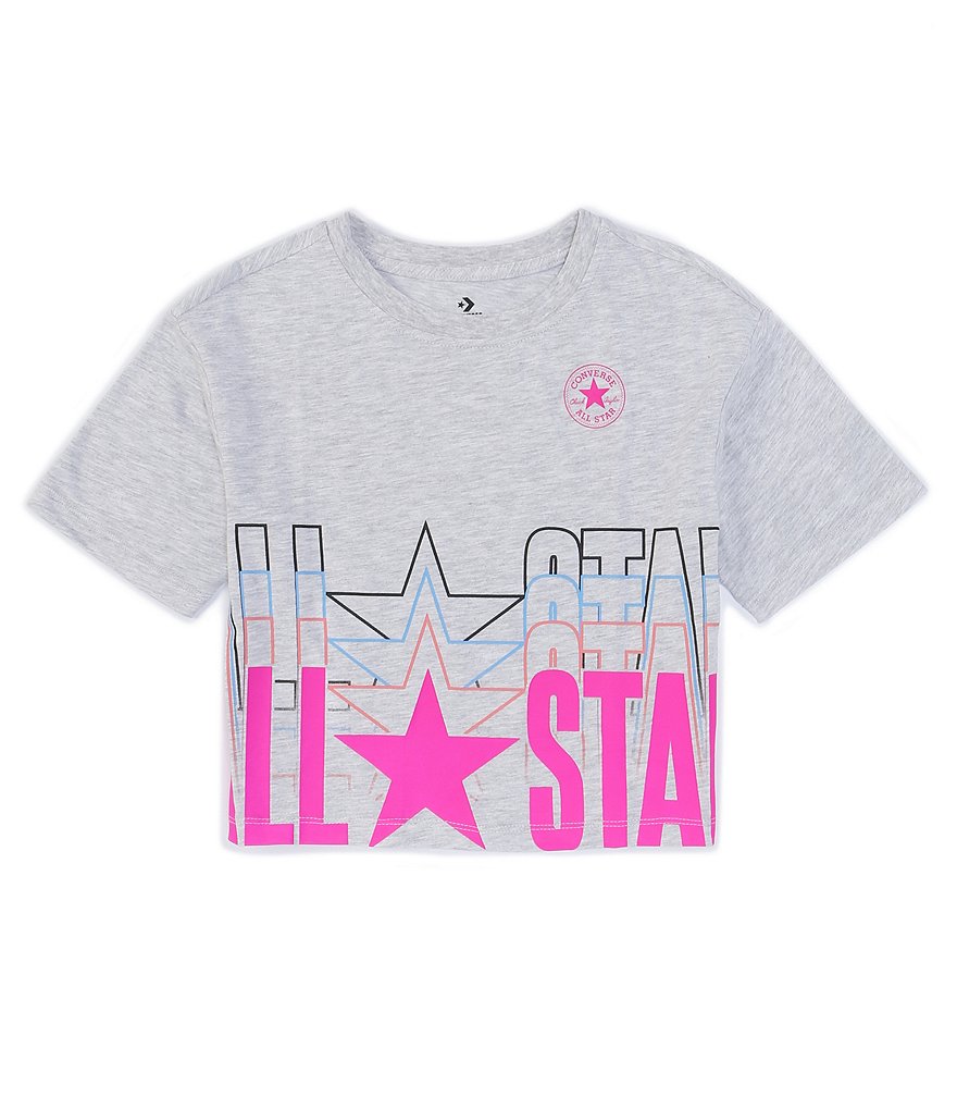 Converse Big Girls 7-16 Short-Sleeve All Star Repeat Boxy Tee