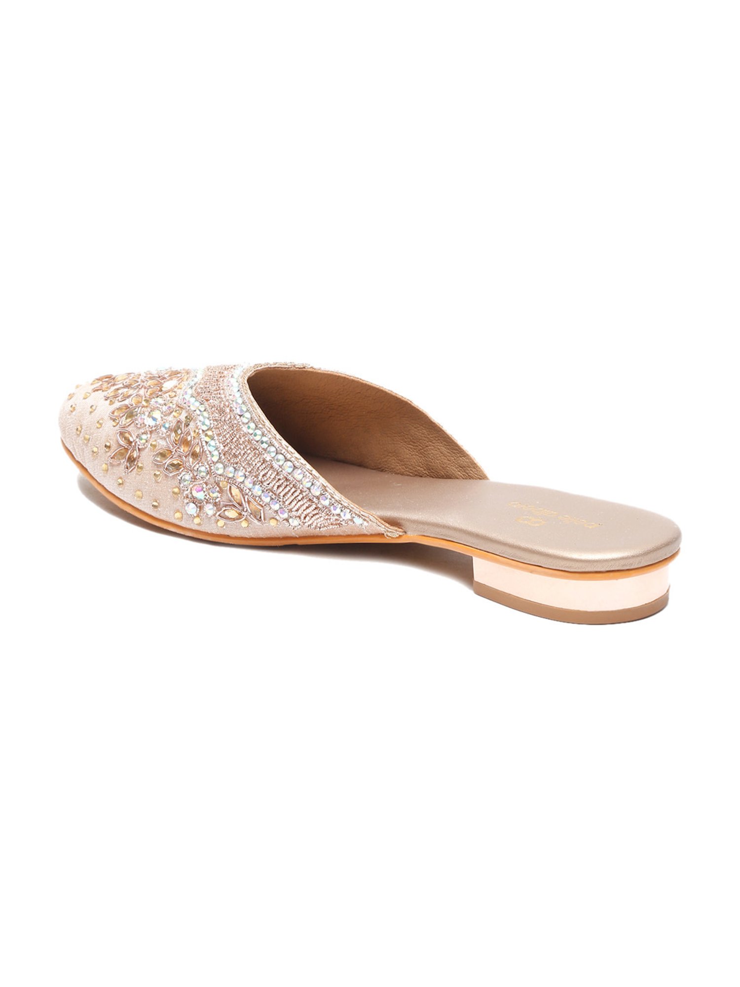 Pelle Albero Women's Rose Gold Mule Shoes
