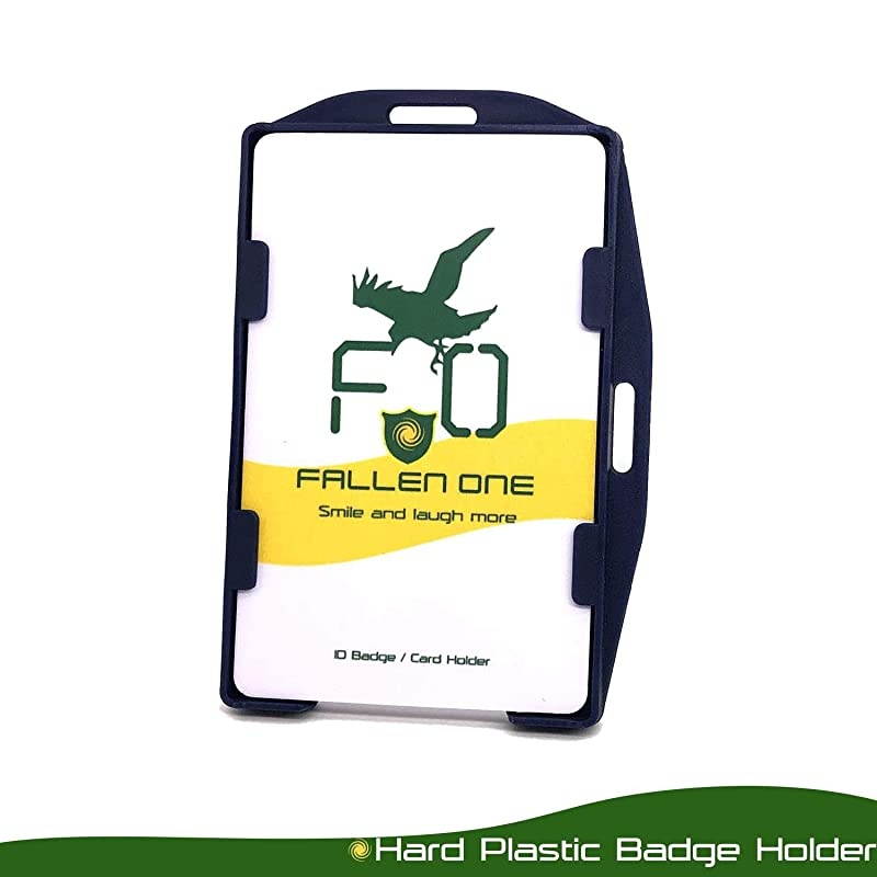 10 Pack Navy Blue 2 Sided ID Badge Holder Horizontal or Veritcal Hold 2 Cards