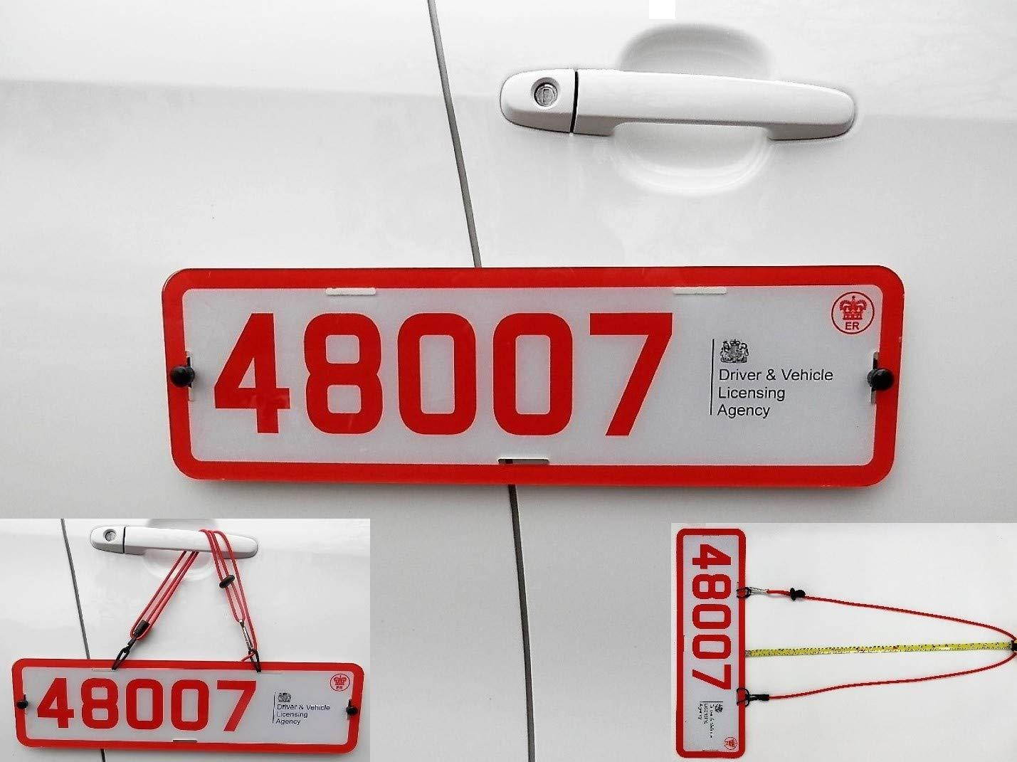 MAGNETIC TRADE PLATE HOLDER CONVERSION VAN OR CAR KIT FOR 1 PLATE- RUBBER COATED MAGNETS WITH SAFETY CORD