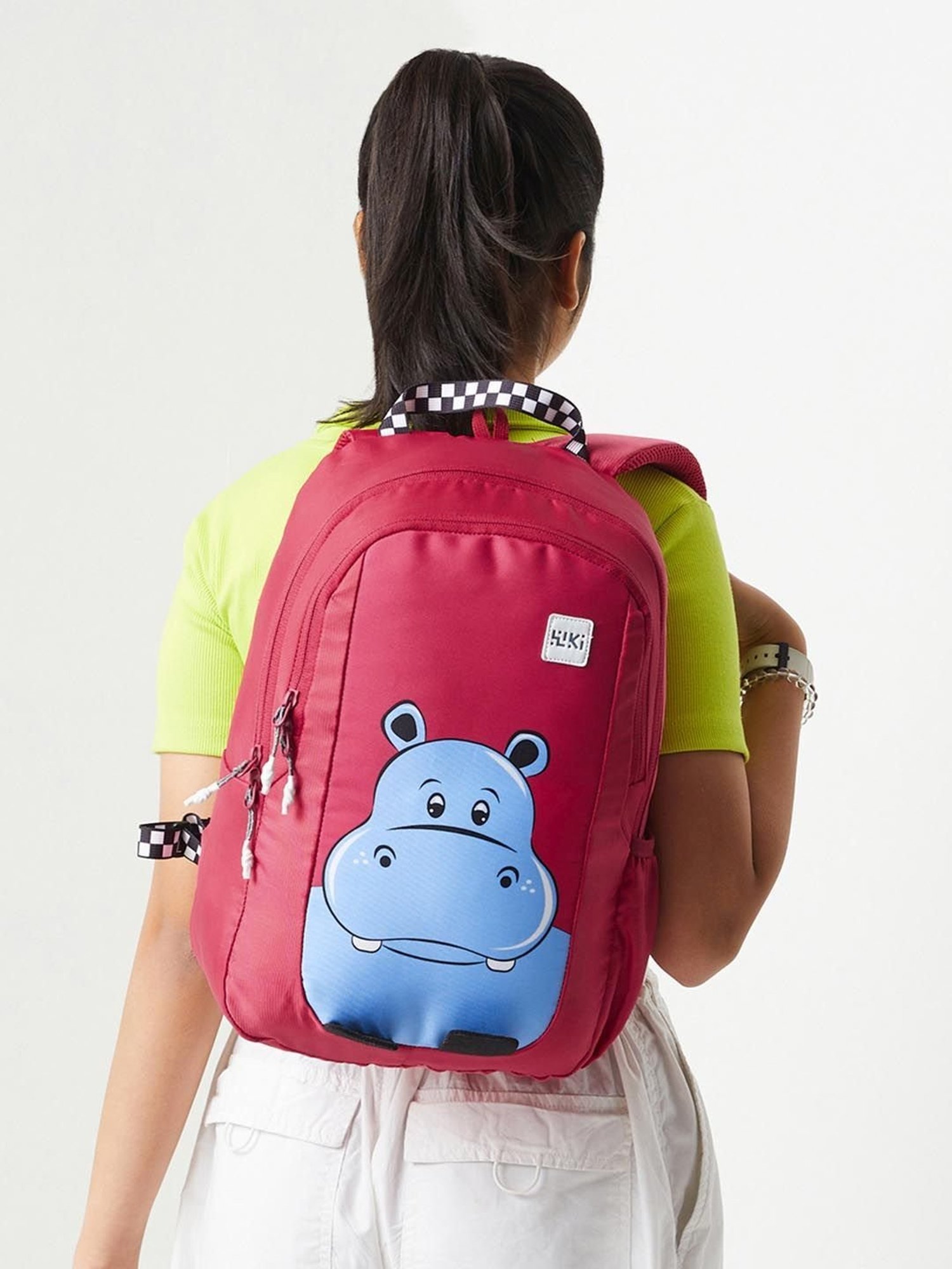 Wiki Back to School Champ 2 Red Polyester Printed Backpack - 16 Ltrs