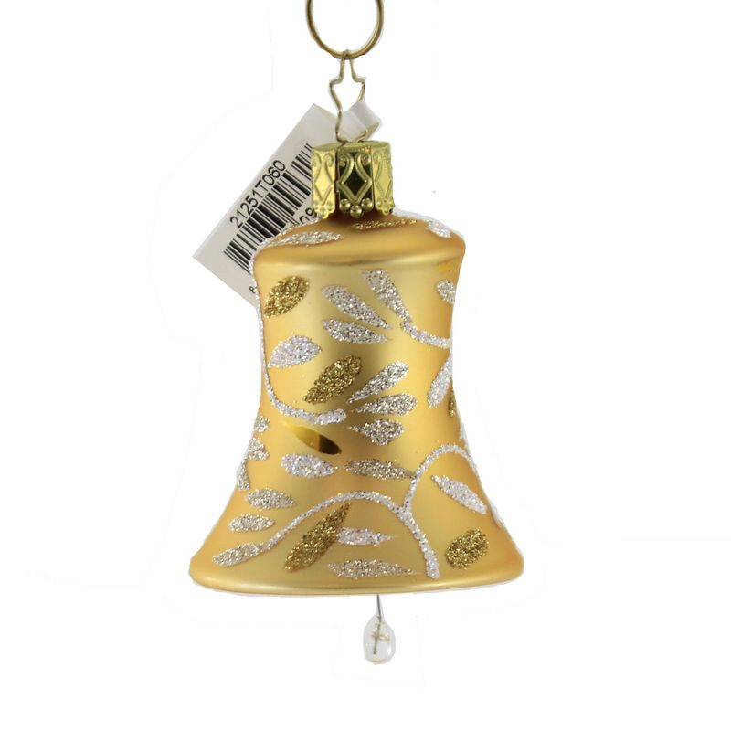 Inge Glas 2.5" Delights Bell Gold Matte Ornament Christmas  -  Tree Ornaments