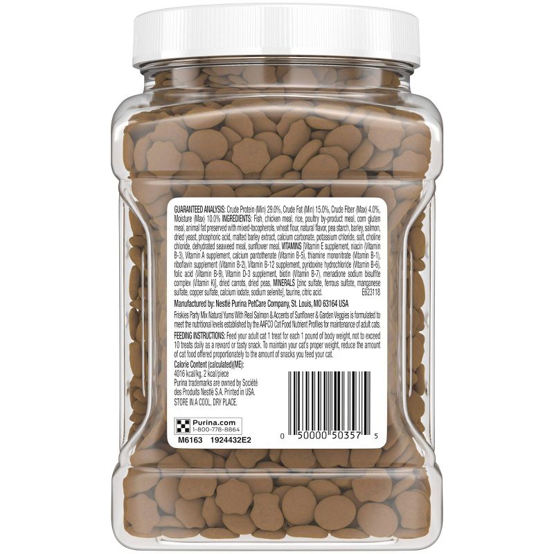 Purina Friskies Party Mix Salmon Natural Yums Crunchy Cat Treats - 6oz
