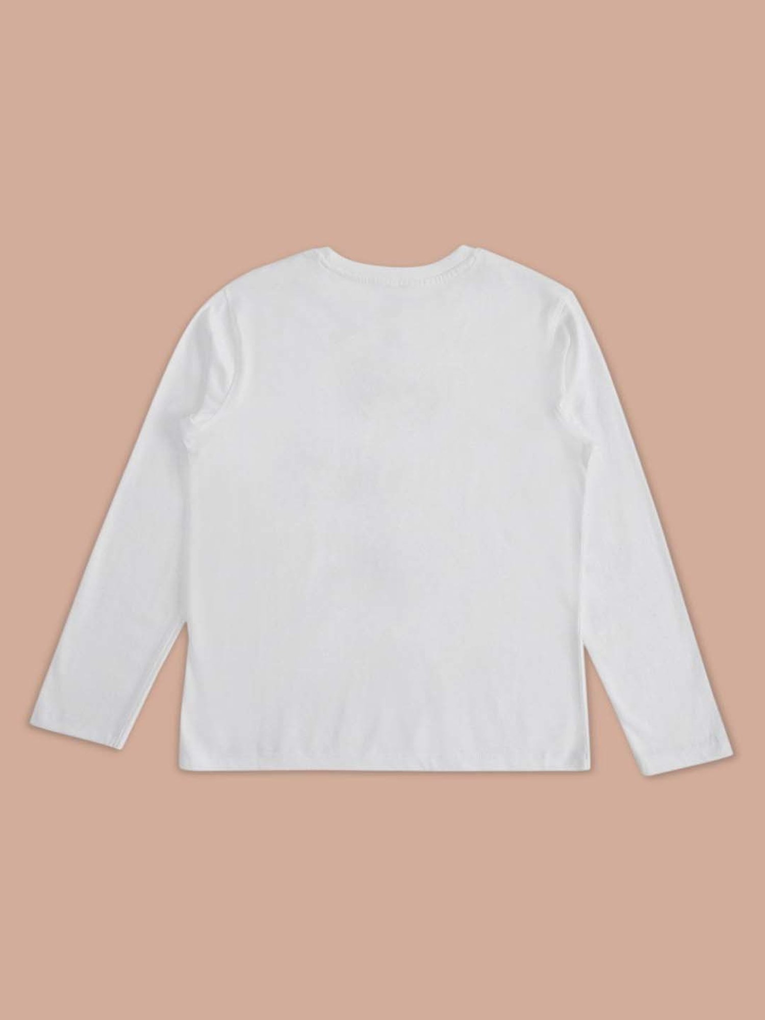 Pantaloons Baby Kids Red & White Cotton Printed Full Sleeves T-Shirt