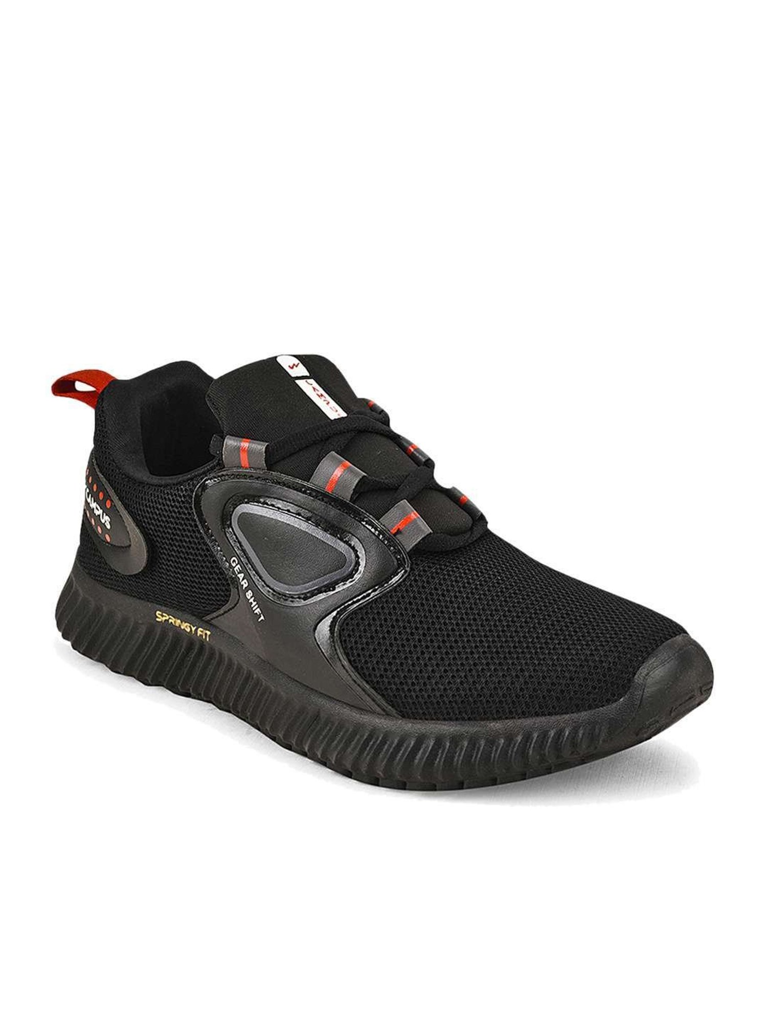 Campus Kids TOKYO CH Black & Red Running Shoes