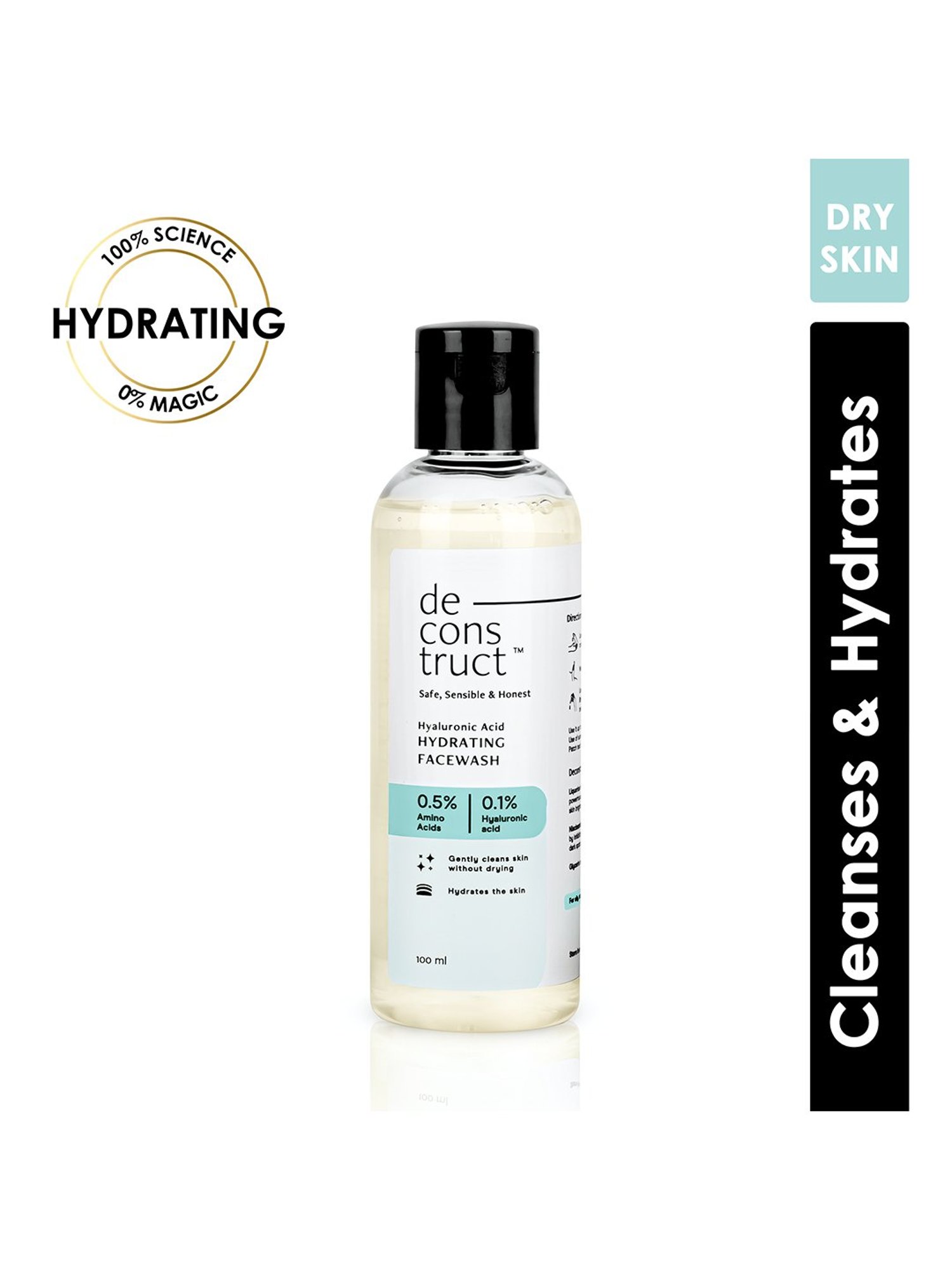 Deconstruct Hyaluronic Acid Hydrating Face Wash - 100 ml
